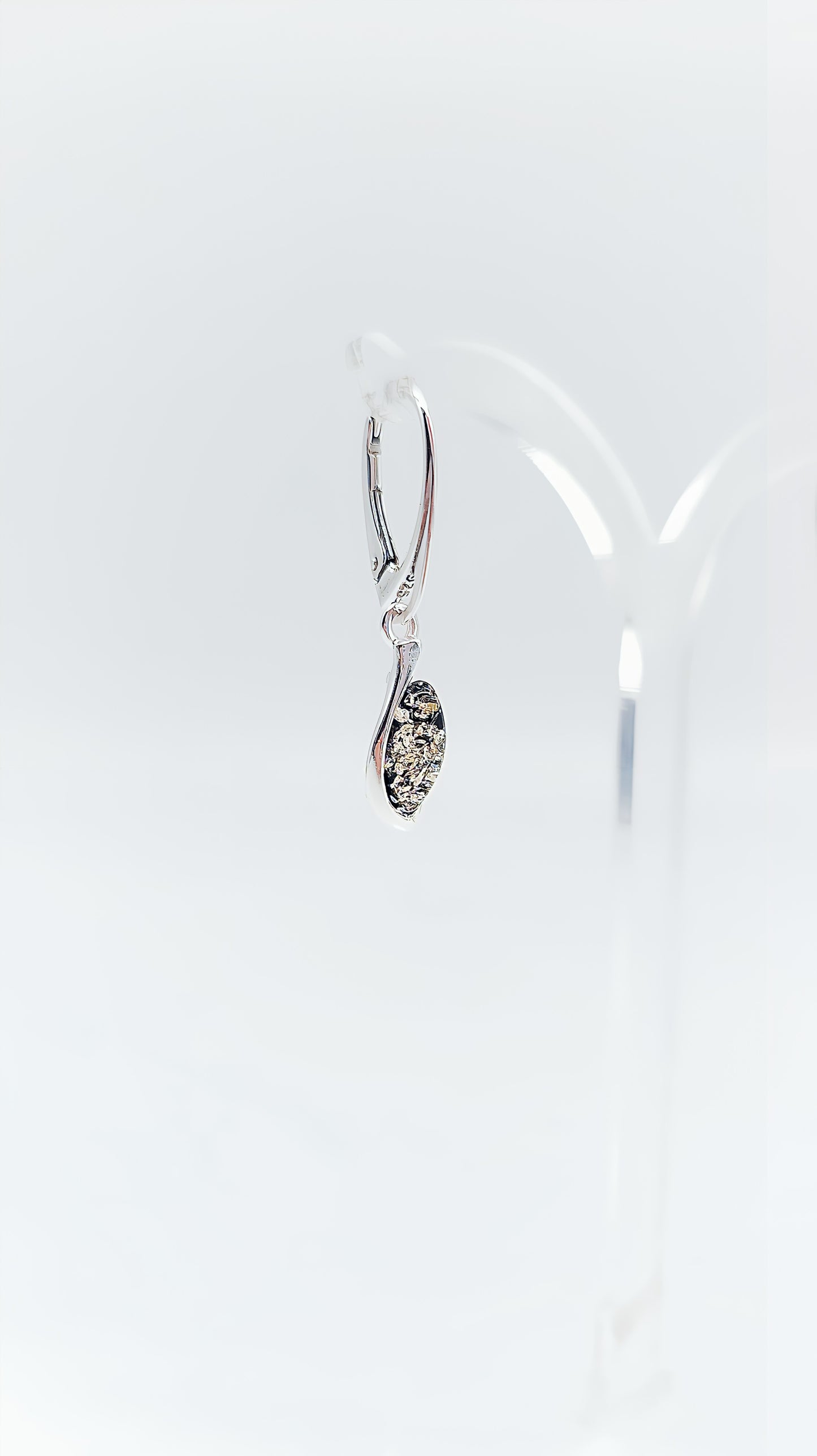 Dunkle Bernstein-Ohrringe – 925er Silber für elegante Damen