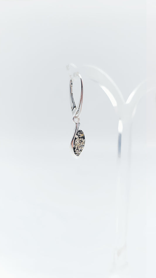 Dunkle Bernstein-Ohrringe – 925er Silber für elegante Damen