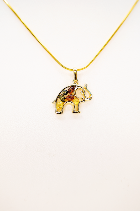 Elefant Anhänger – vergoldeter Schmuck