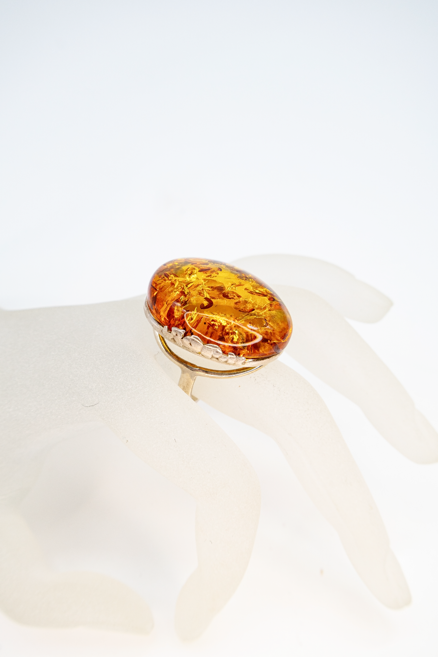 Schmuck Unikat Ring aus Silber & Bernstein online kaufen