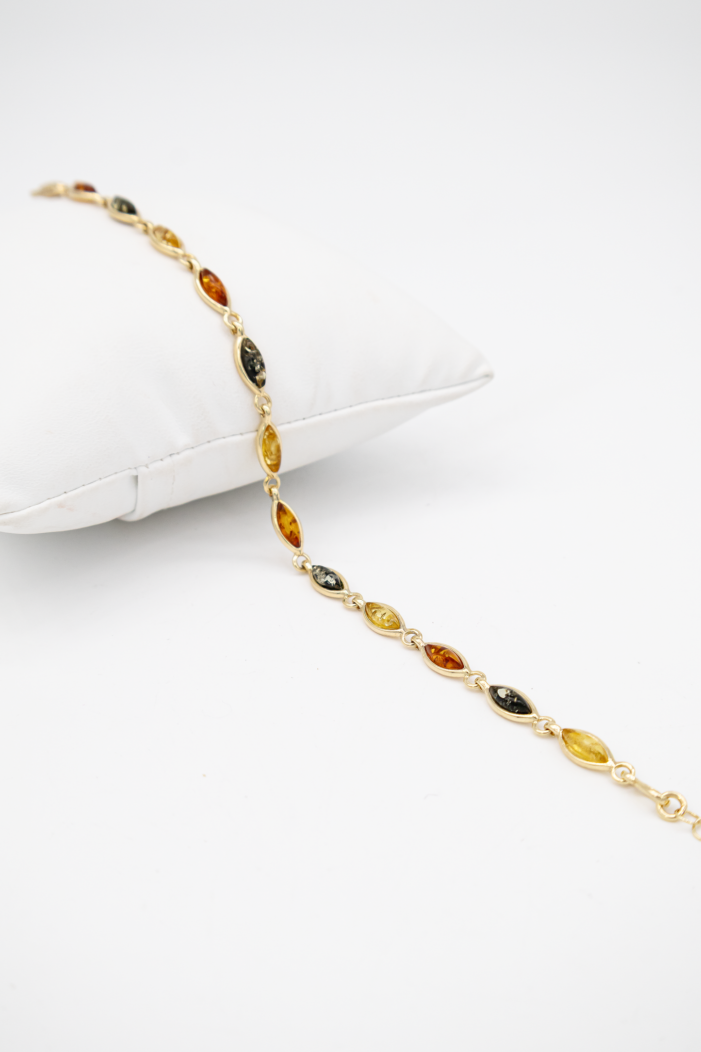Vergoldetes Silberarmband mit Bernstein – exklusiver Armschmuck