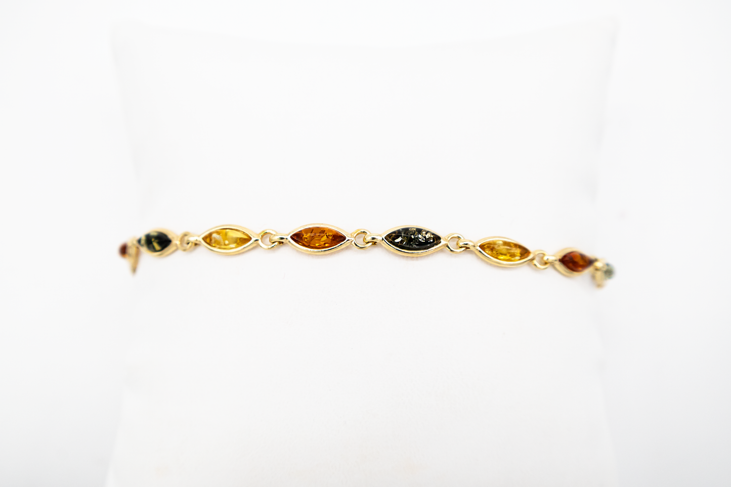 Vergoldetes Silberarmband mit Bernstein – exklusiver Armschmuck