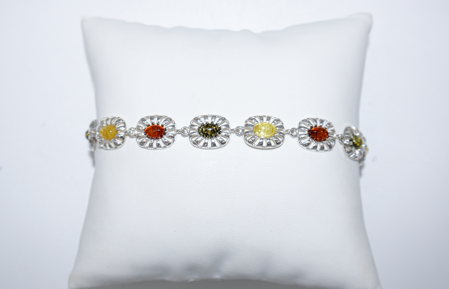 Bernstein Armband  – eleganter Silberschmuck für Damen