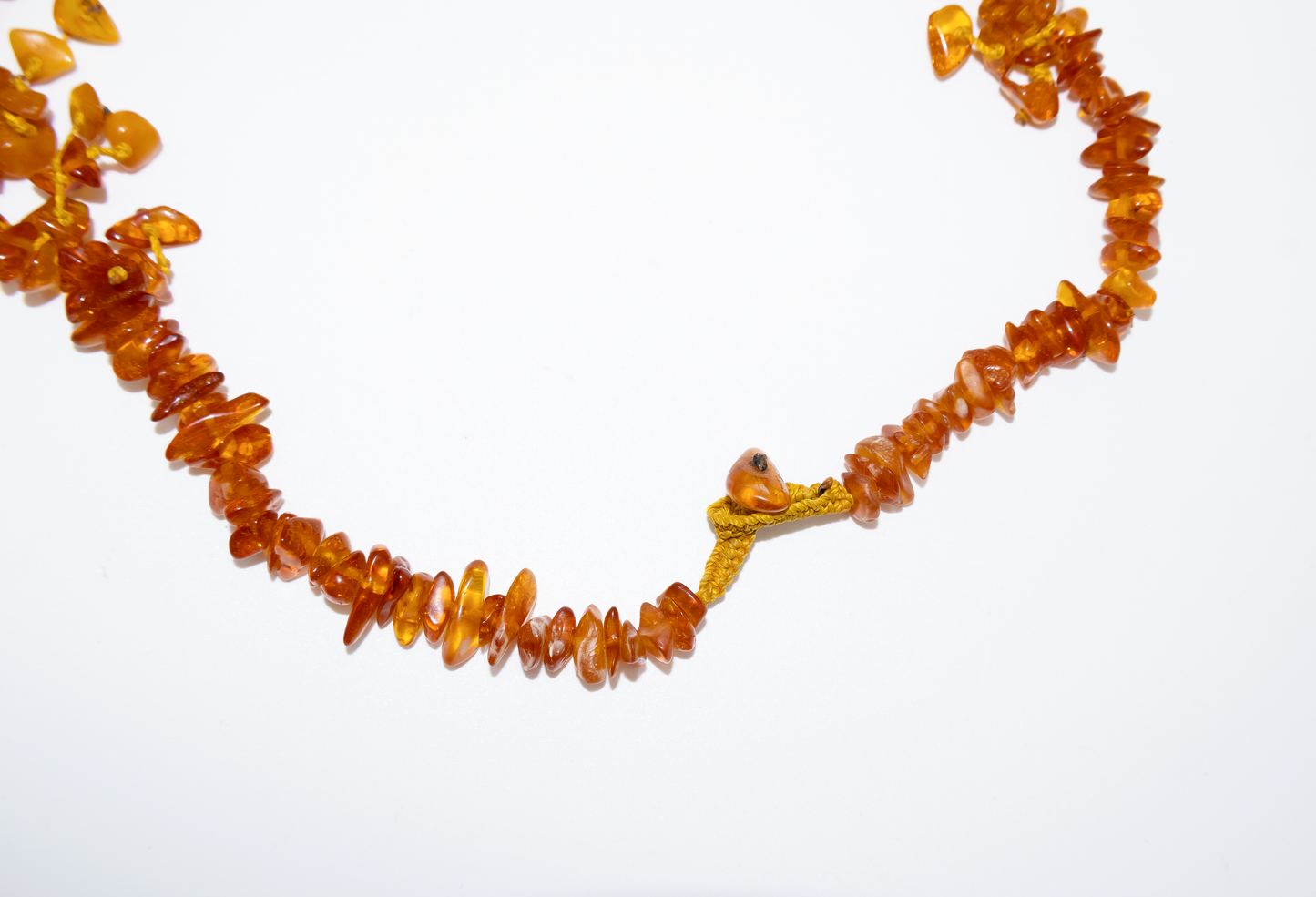 Handgefertigte Bernsteinkette – Collier 56 cm, Vintage Design