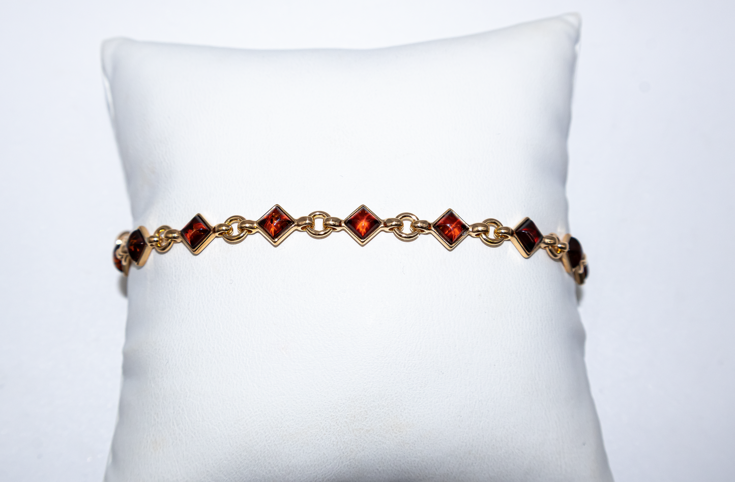 Hochwertiges Armband – vergoldetes Silberarmband mit echtem Bernstein