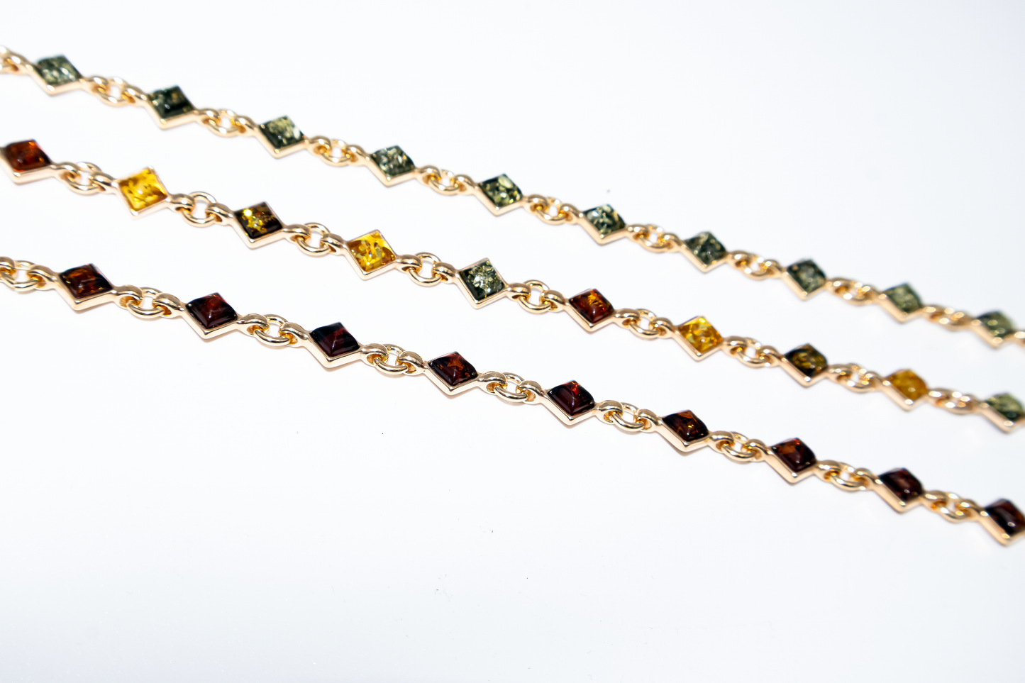 Hochwertiges Armband – vergoldetes Silberarmband mit echtem Bernstein