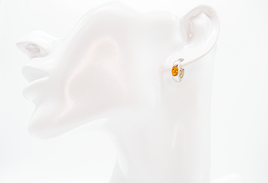 Fine amber earrings – minimalist &amp; handmade
