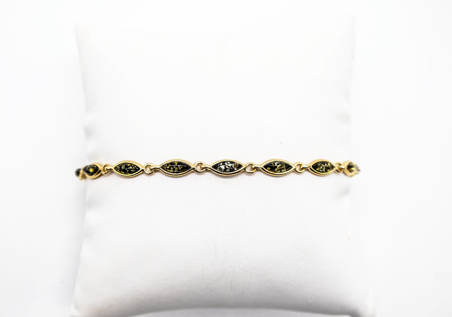Gold-plated silver bracelet with amber – exclusive bracelet