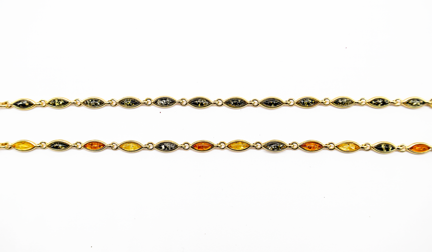 Gold-plated silver bracelet with amber – exclusive bracelet