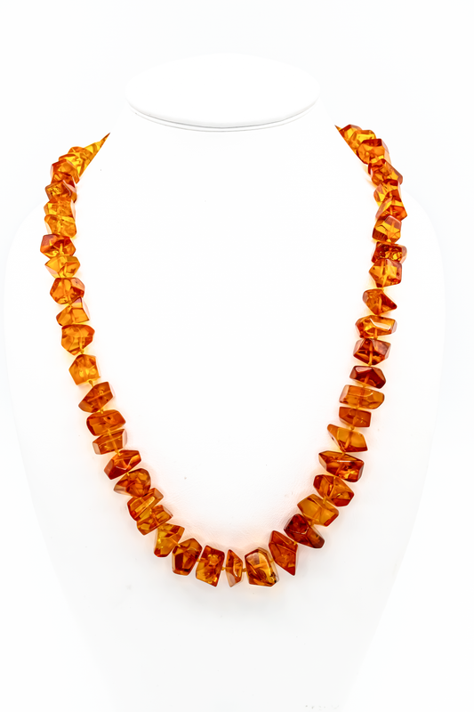 Luxus Halskette aus echtem Bernstein Handarbeit