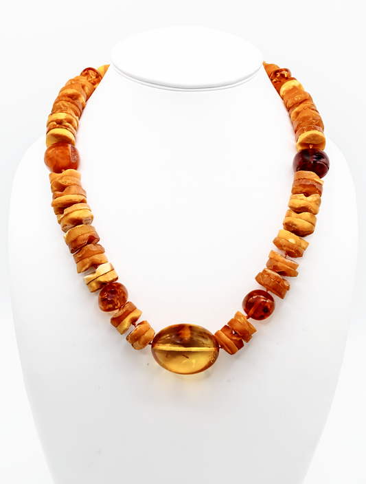 Bernstein Schmuck  Handgefertigte Halskette 55 cm