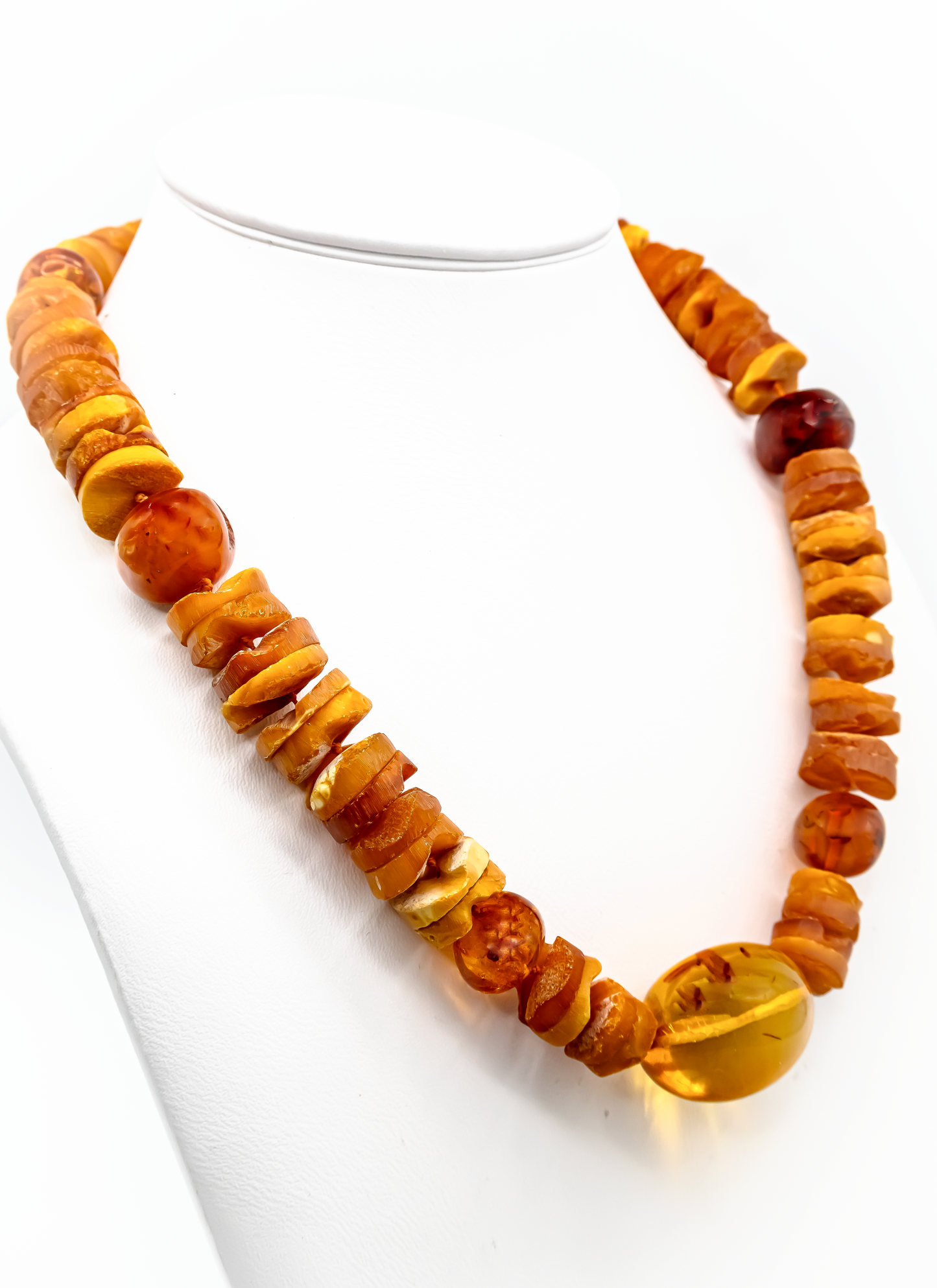 Barnsteen sieraden handgemaakte ketting 55 cm