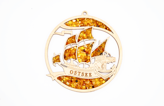 Ostsee Schiff – Bernstein & Holz Mandala