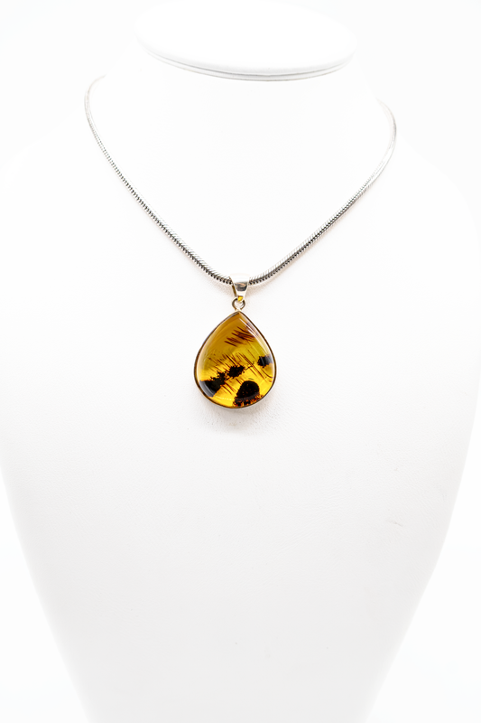 Exklusiver Bernsteinanhänger 925er Silber – Einzelstück