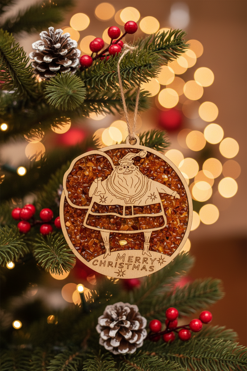 Christmas decorations in nature: Delicate wooden mandalas &amp; motifs