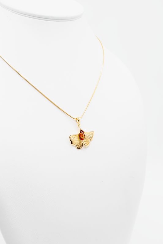 Ginkgo Design Anhänger Goldoptik