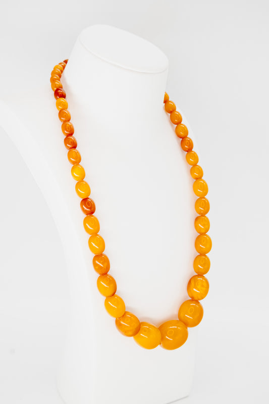 Natürliche Bernstein Halskette – Unikat im Verlauf