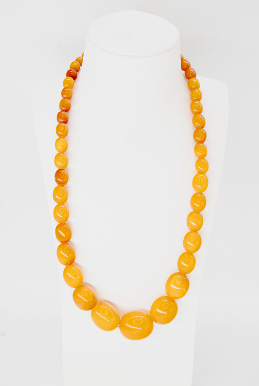 Natürliche Bernstein Halskette – Unikat im Verlauf