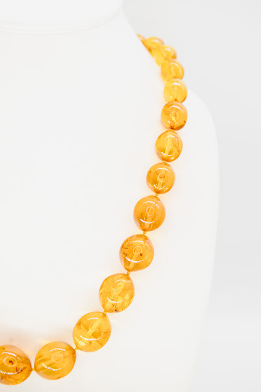 Hochwertige Bernstein Kette im Kegeldesign