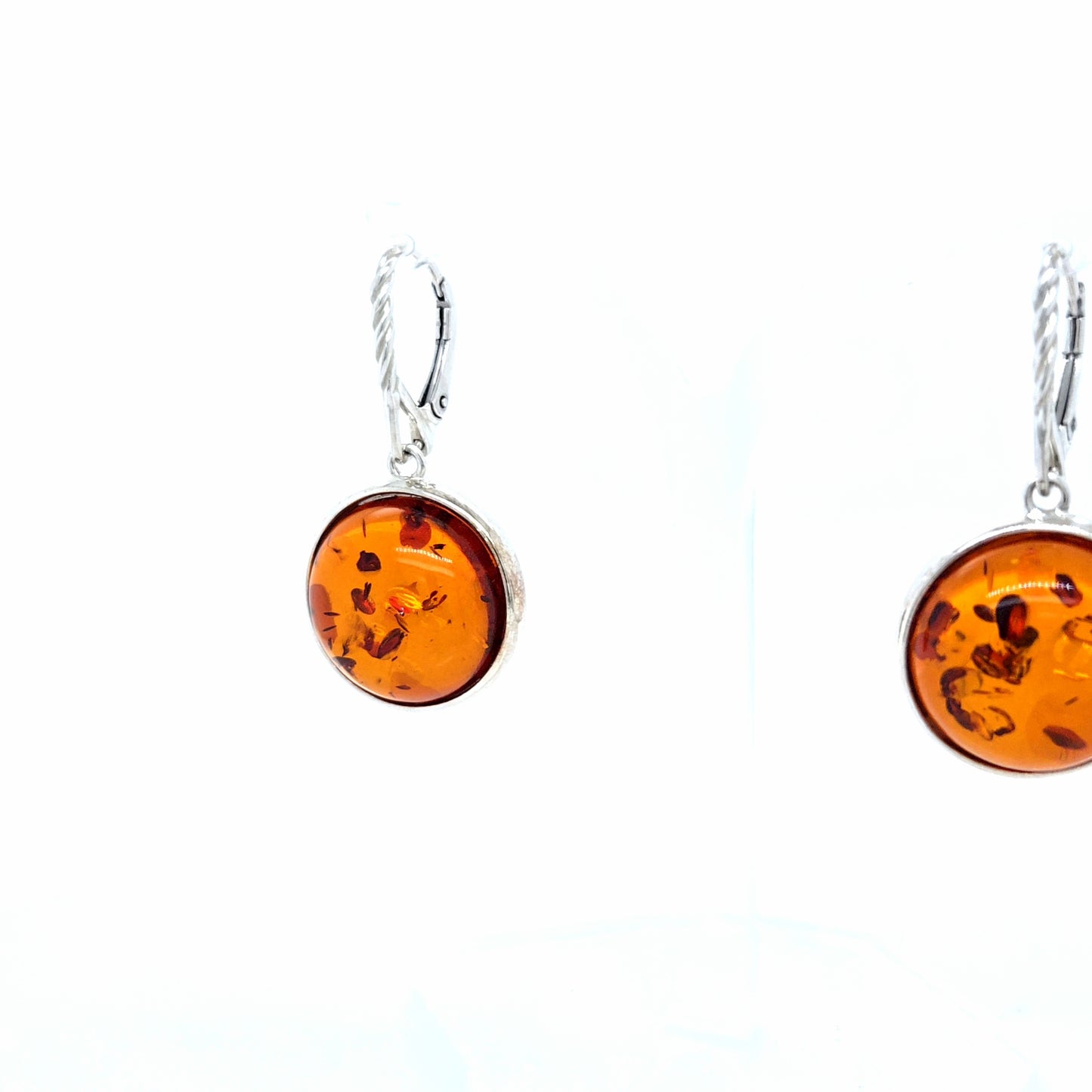 Luxuriöser Ohrschmuck: Baltischer Bernstein & feines Silber