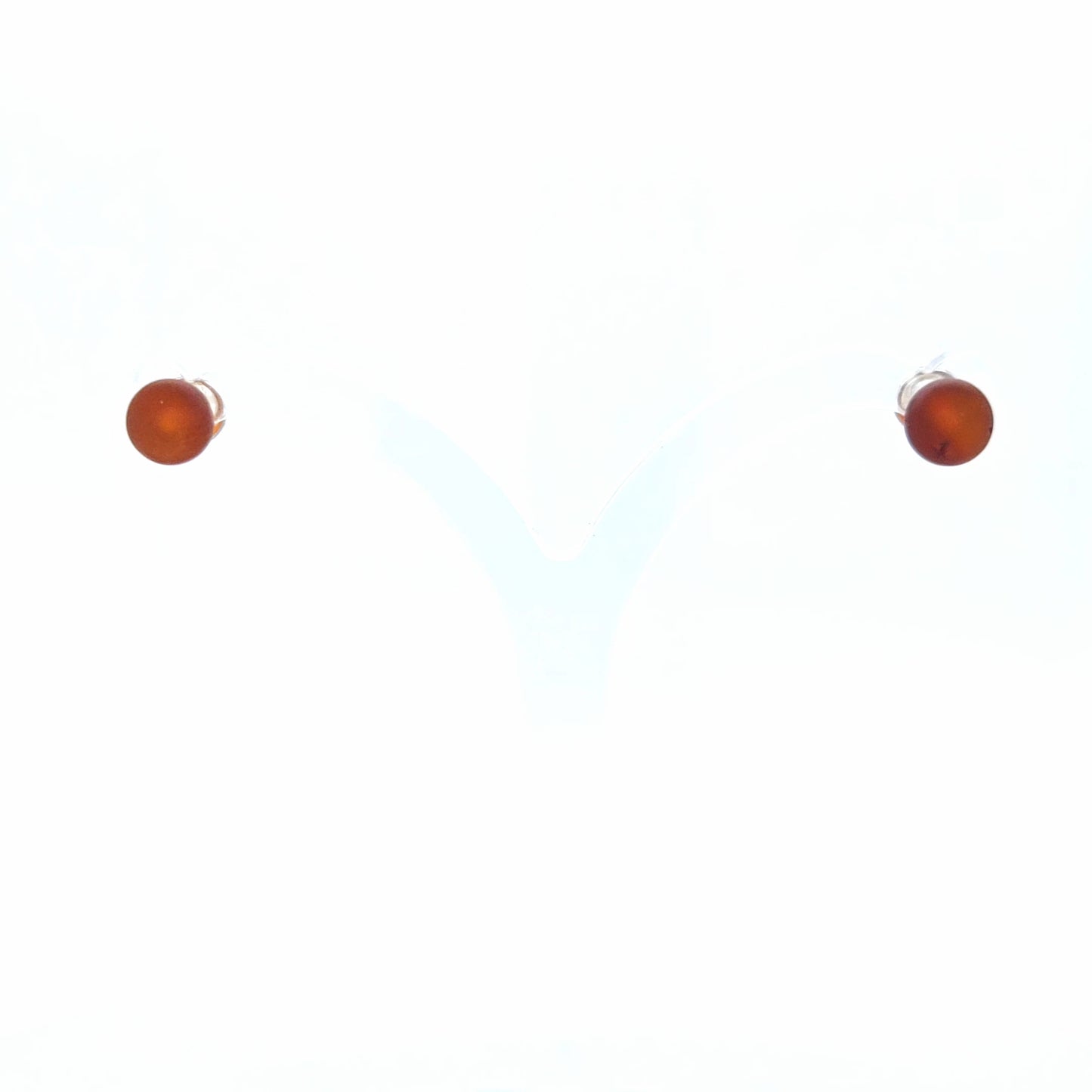 Minimalistische Bernstein-Ohrringe – Matter Naturbernstein