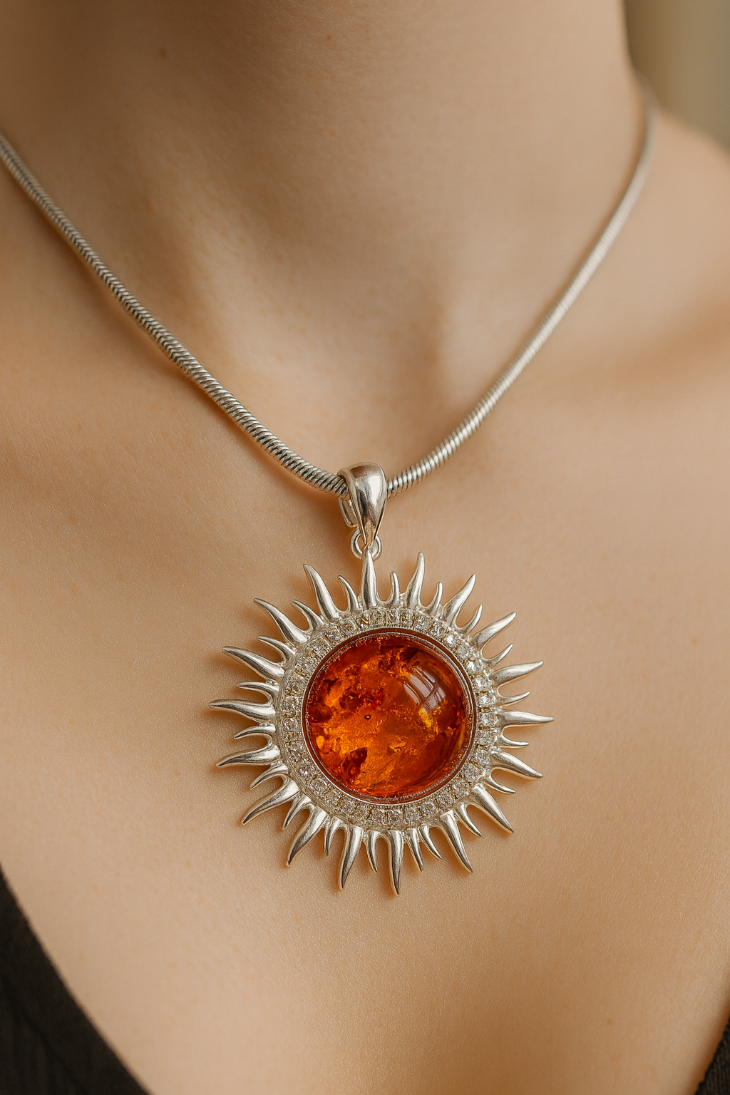 Damenanhänger Sonne Silber – Geschenkidee mit Bedeutung