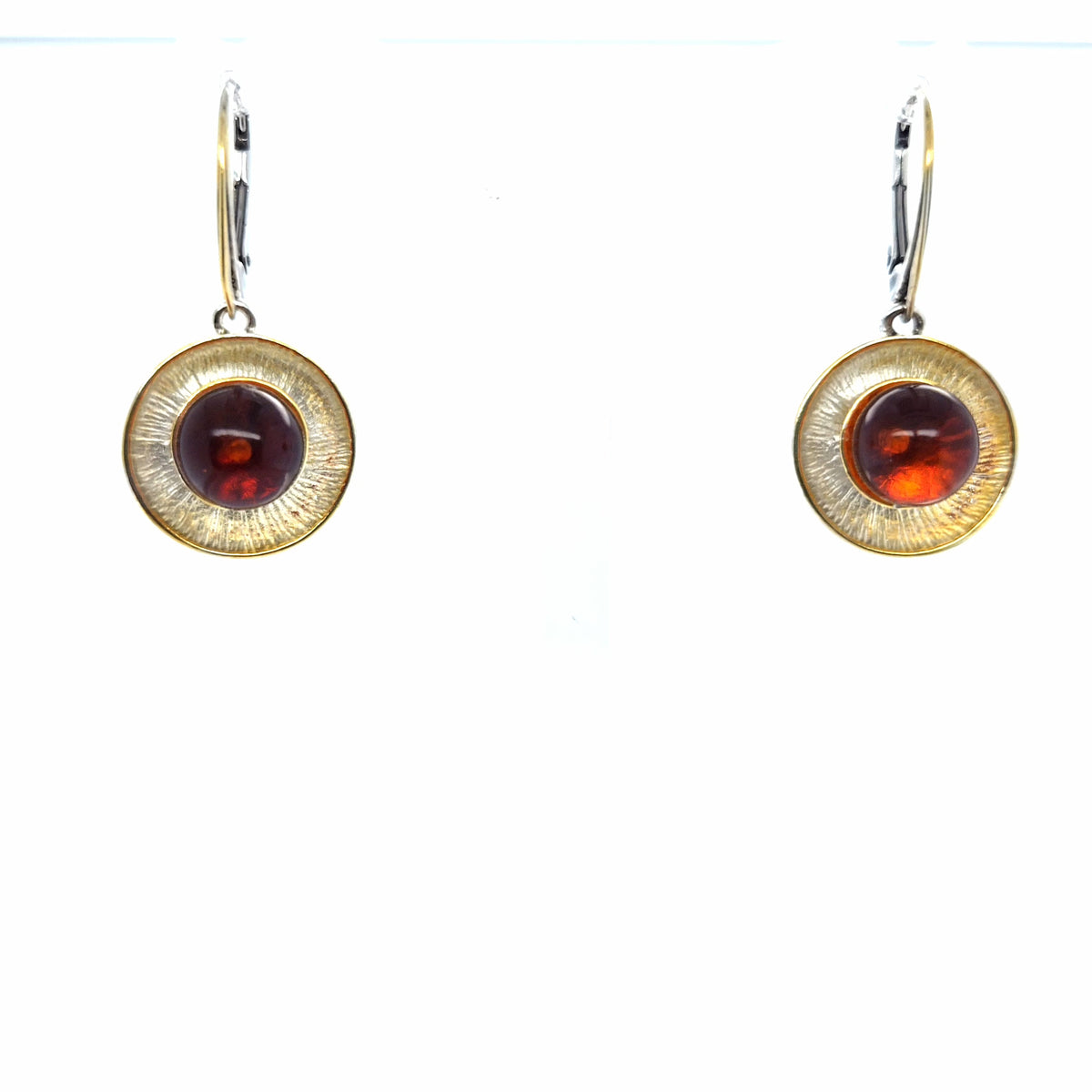 Stilvolle Hänge-Ohrstecker Unikat – Moderner Silberschmuck mit vergoldeten Details und Naturstein