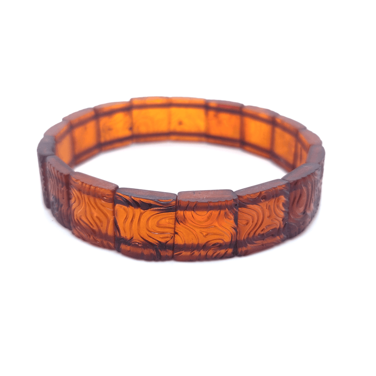 Bernsteinarmband mit schönem Naturmuster – elastisch, echter baltischer Naturbernstein