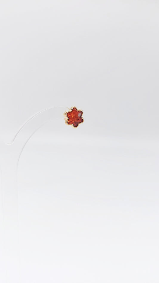Florale Bernstein-Ohrstecker für jeden Anlass