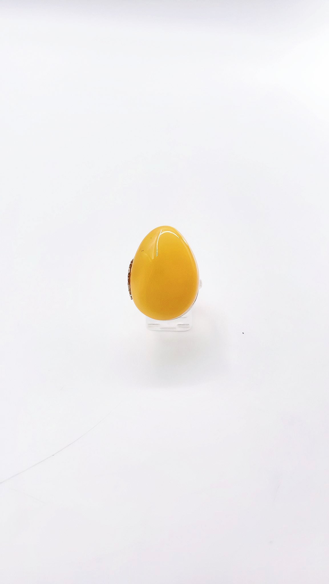 Unique ring: Adjustable amber in sterling silver