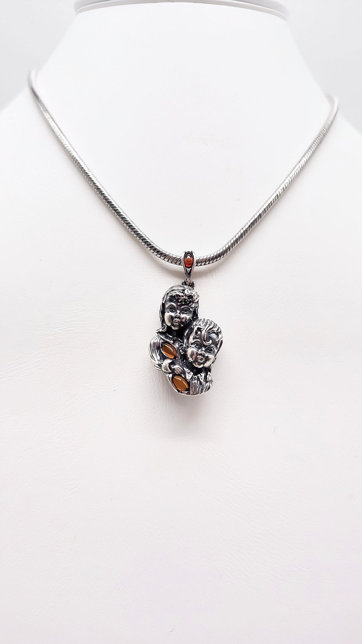 Barnsteen-hanger Tweelingen – Edel 925 sterling zilver