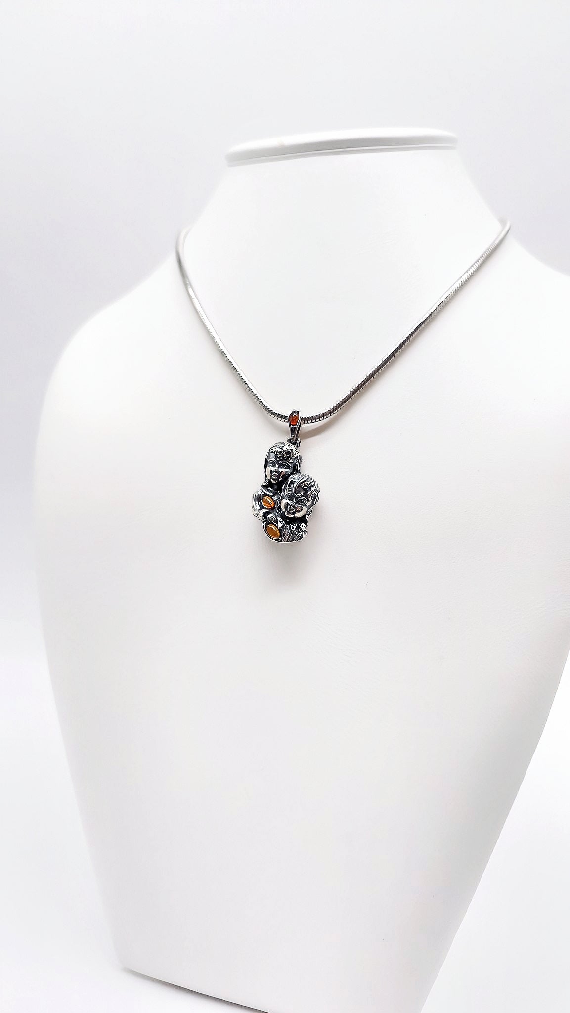 Barnsteen-hanger Tweelingen – Edel 925 sterling zilver