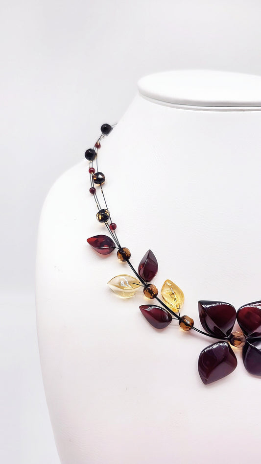 Collier en ambre fait main – 50 cm