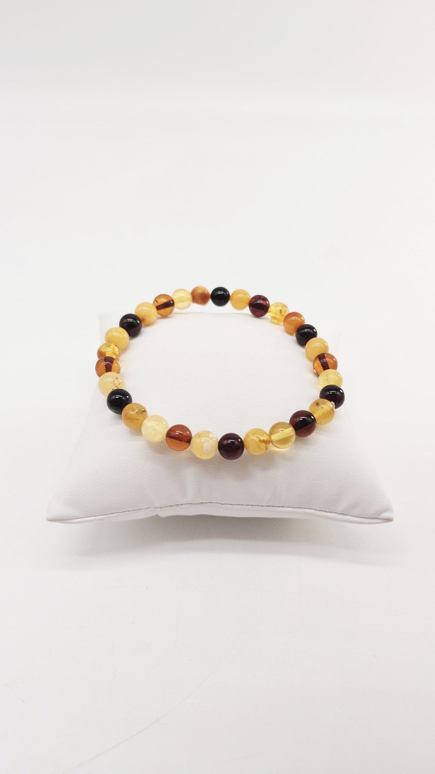 Flexibles Bernsteinarmband – Naturstein Unikat