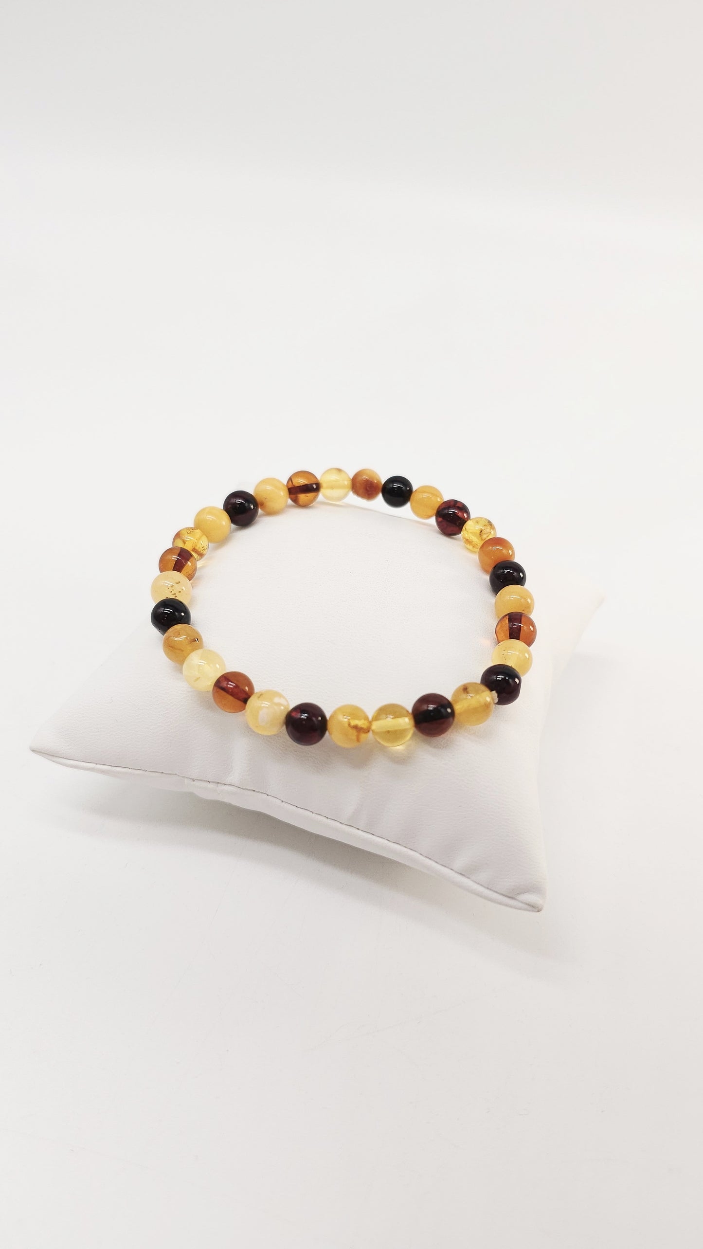 Flexibles Bernsteinarmband – Naturstein Unikat