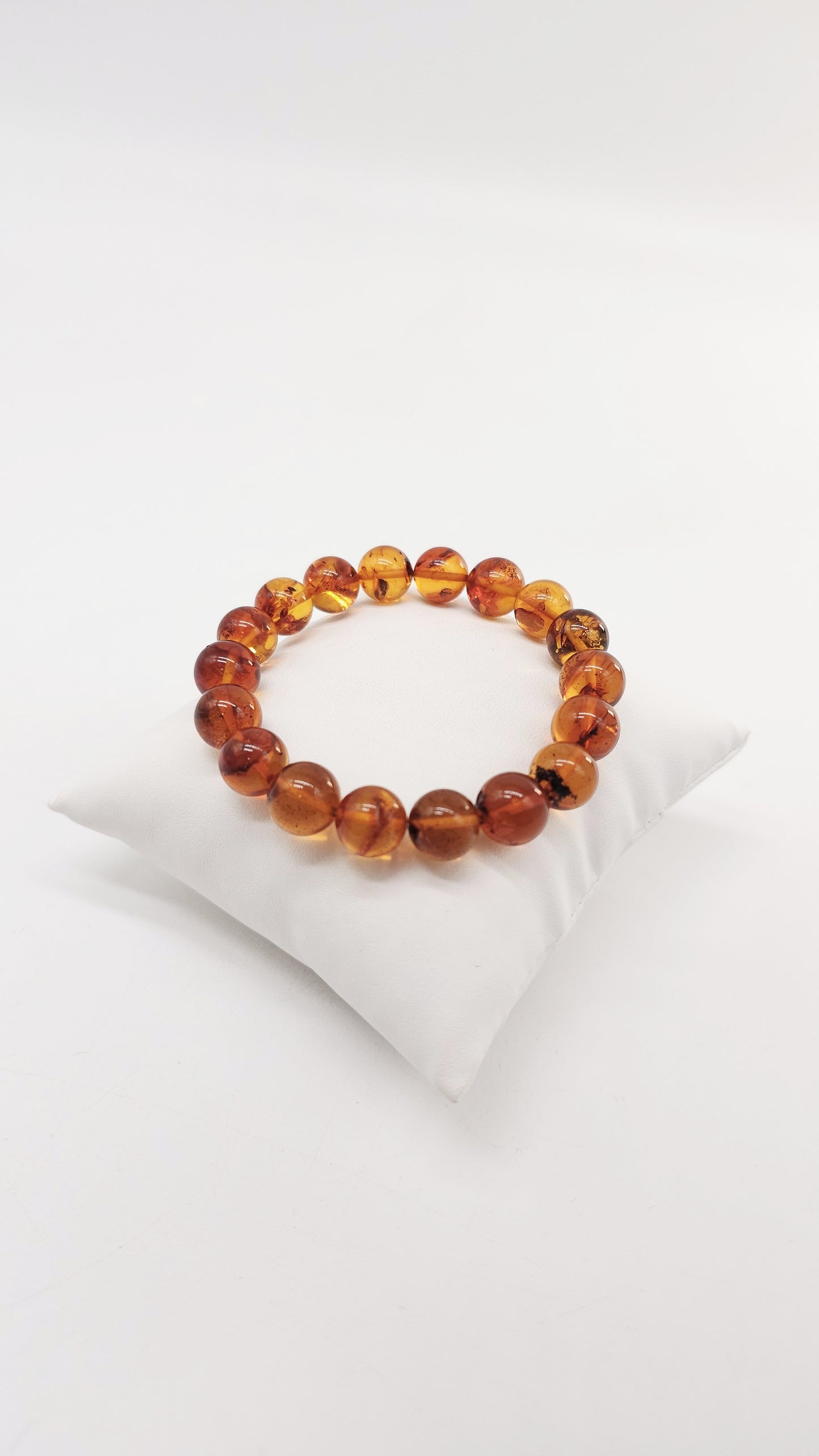 Honigfarbenes Naturstein-Armband aus echtem Bernstein