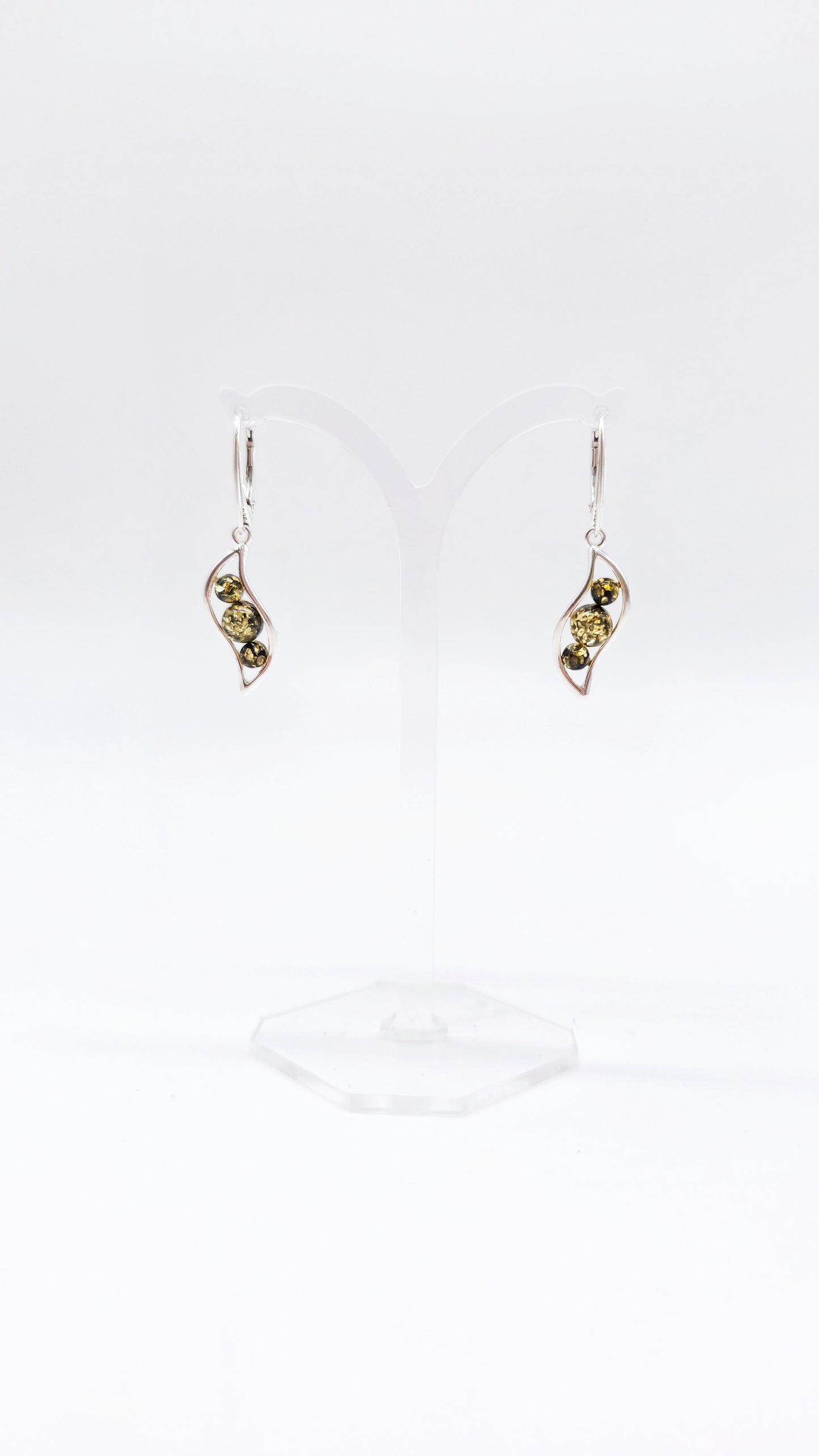 Silberohrringe mit Bernstein 925 Silber Damen Schmuck