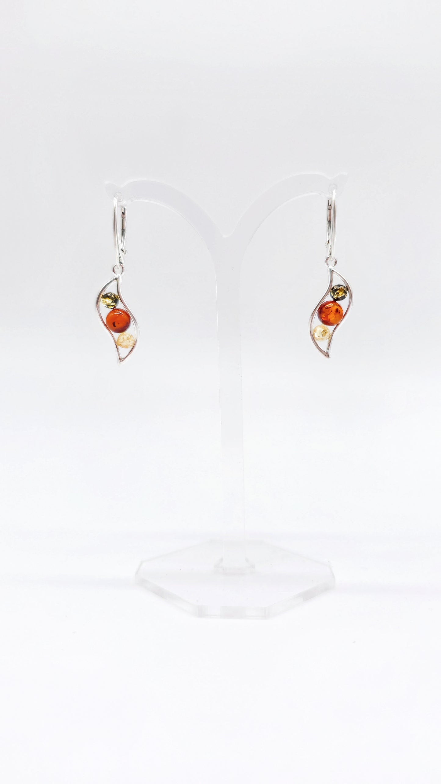 Silberohrringe mit Bernstein 925 Silber Damen Schmuck