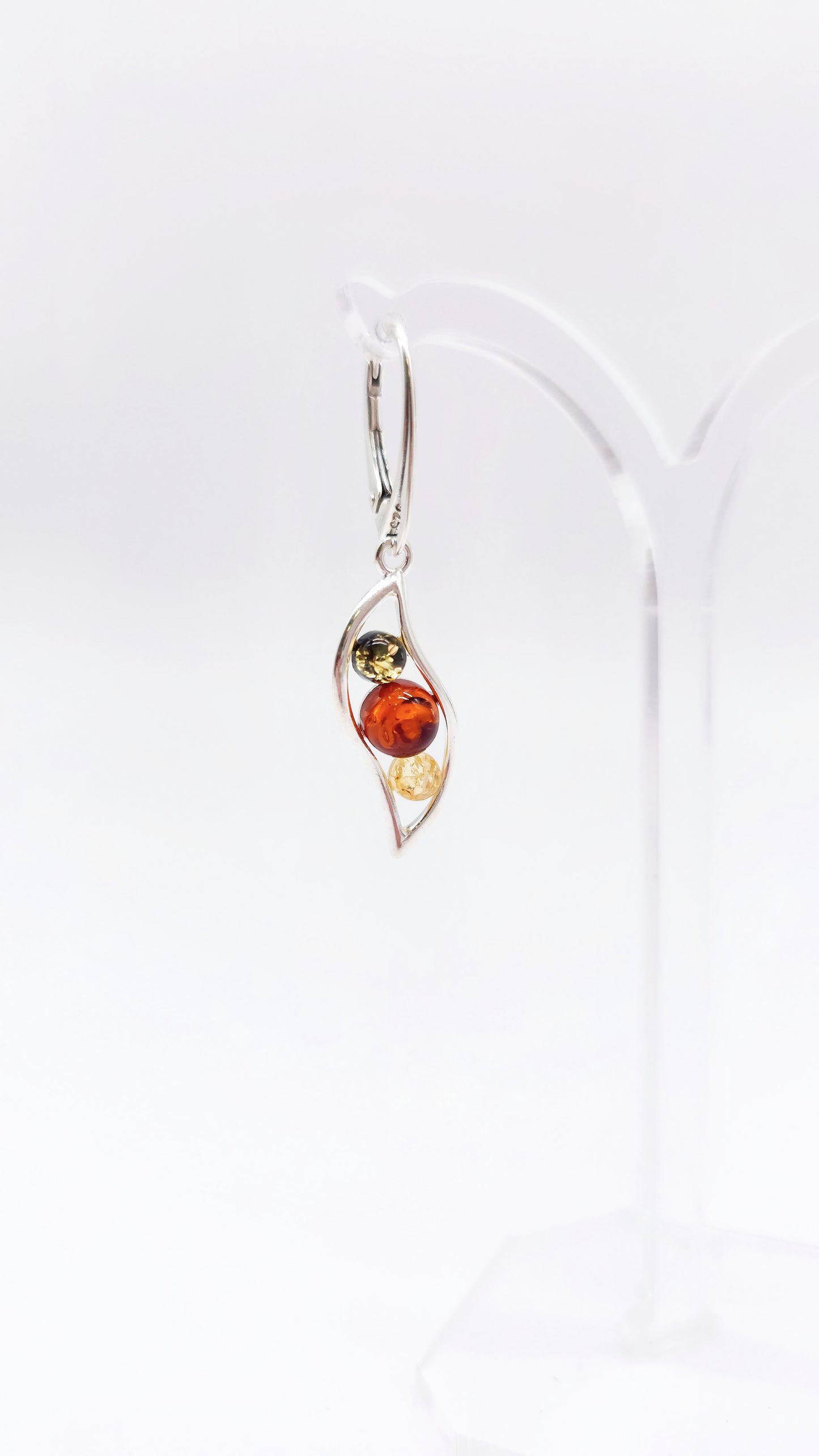 Silberohrringe mit Bernstein 925 Silber Damen Schmuck