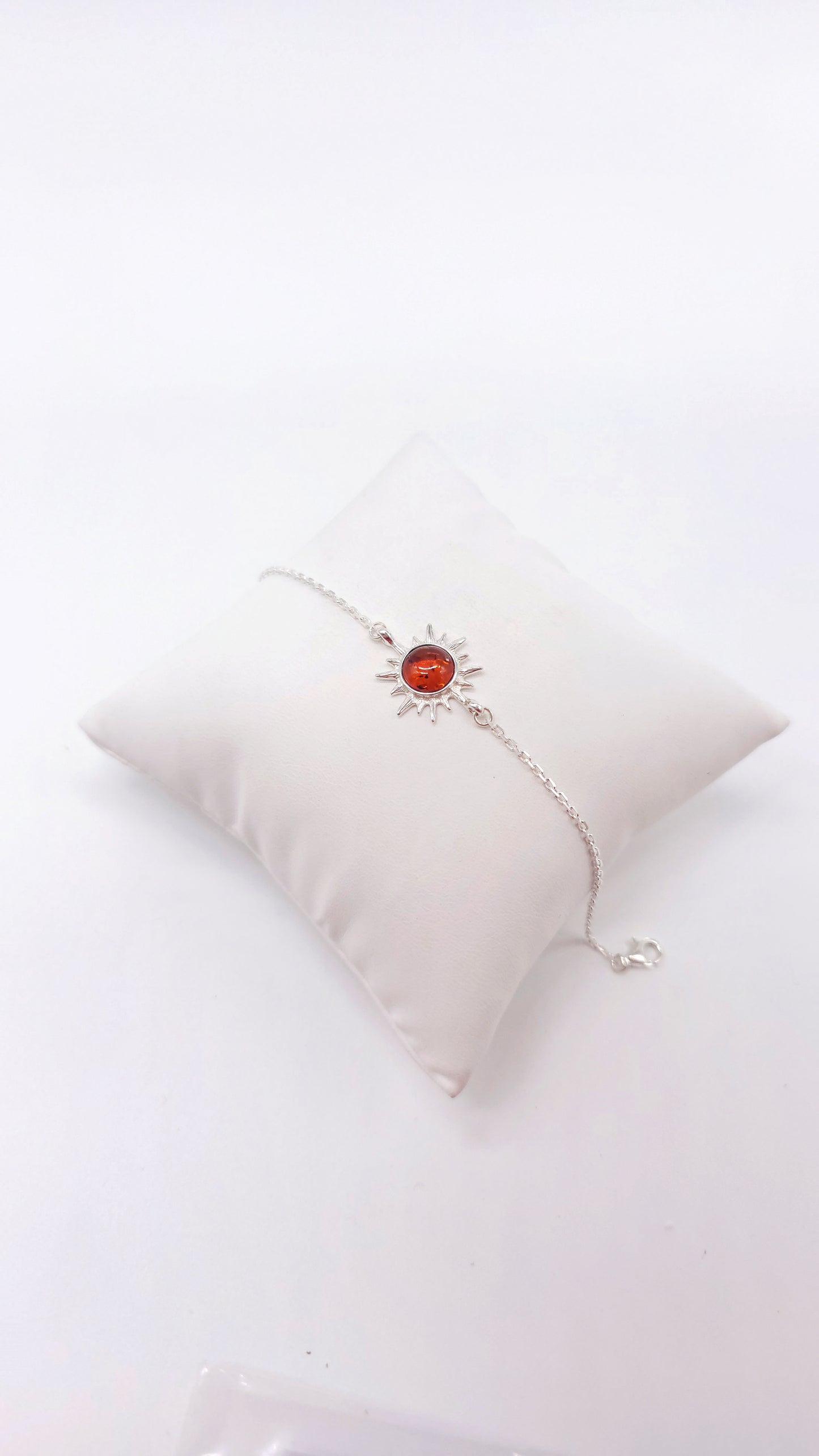 Armband Sonne mit echtem Bernstein – zarter Damenschmuck