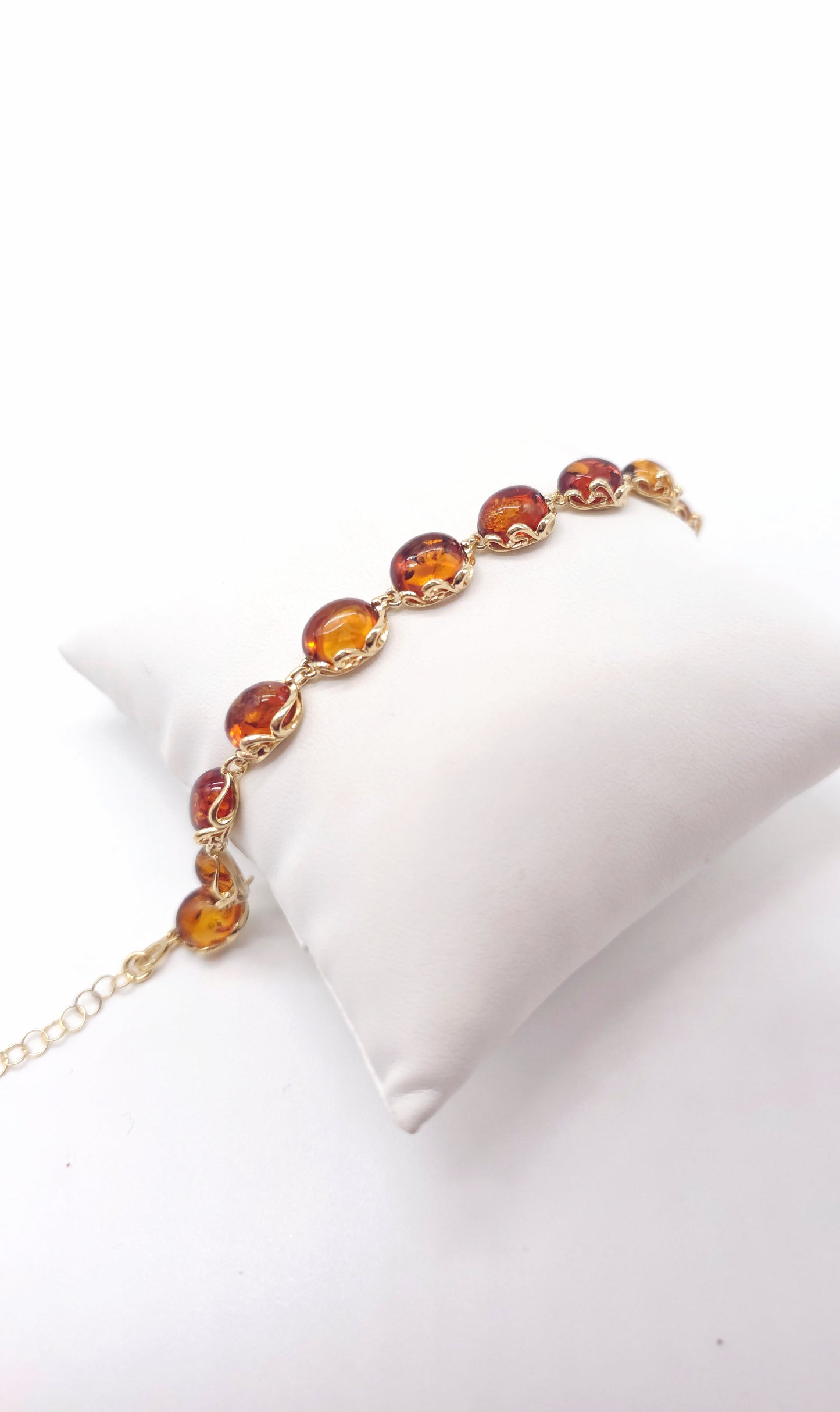 Women's amber bracelet – gold-plated sterling silver