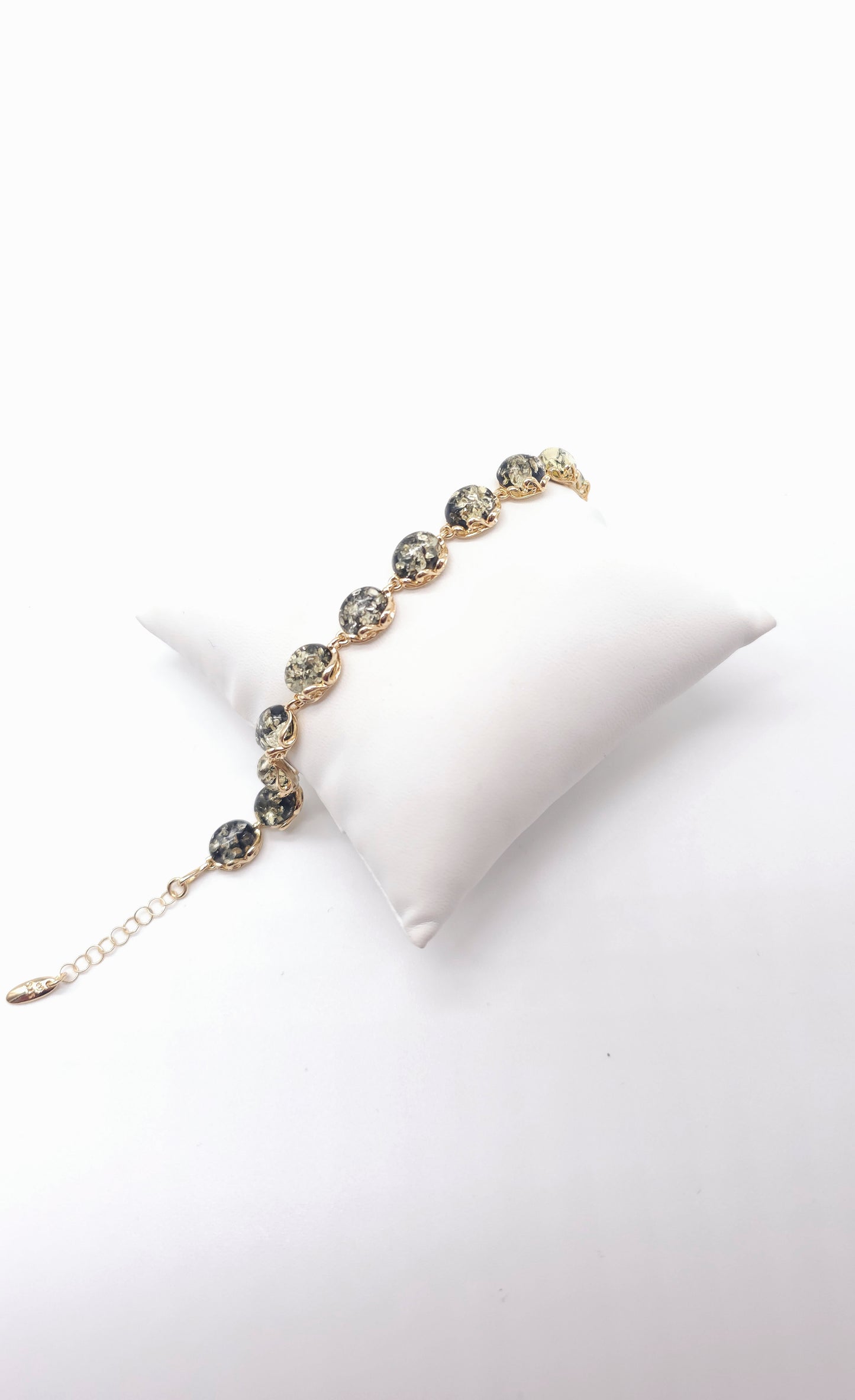 Women's amber bracelet – gold-plated sterling silver