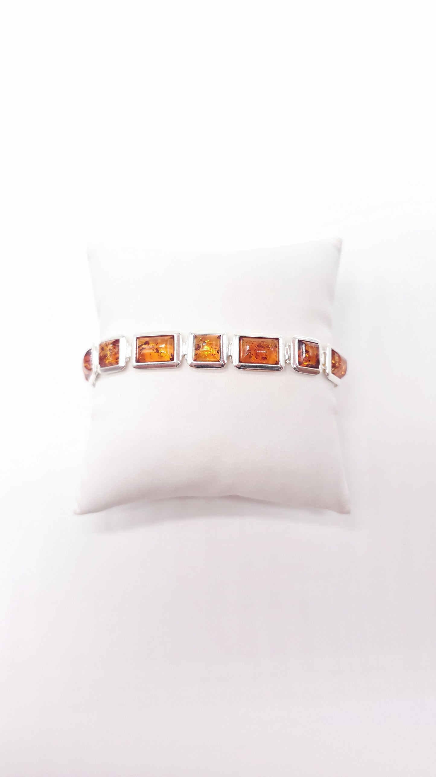 Natural amber bracelet for women – high-quality silver jewelry
