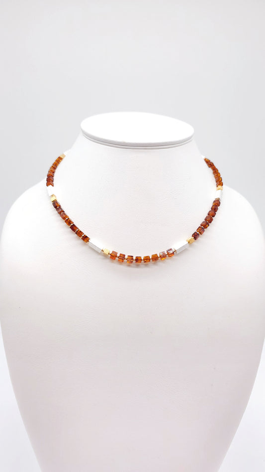 Collier femme en argent 24K doré