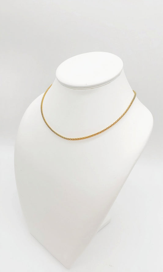 Luxuriöse Kette aus 925er Sterlingsilber, doppelhartvergoldet mit 24 Karat Gold