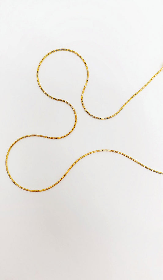 Elegante 925er Sterlingsilberkette, hartvergoldet mit 24k Gold