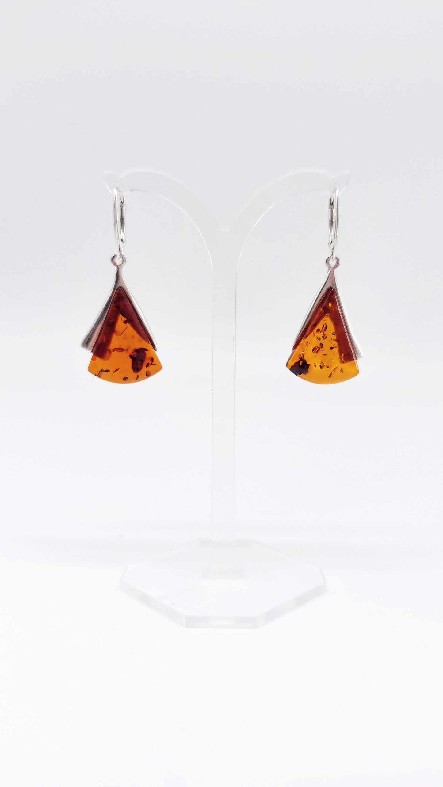 Amber earrings 4.5 cm – elegant look