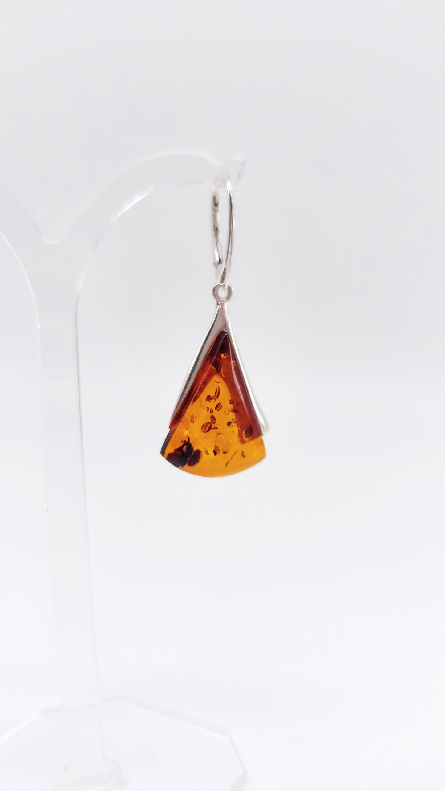 Amber earrings 4.5 cm – elegant look