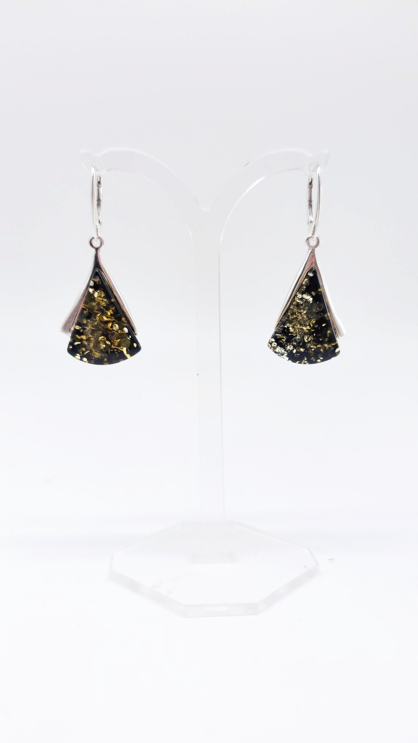 Amber earrings 4.5 cm – elegant look