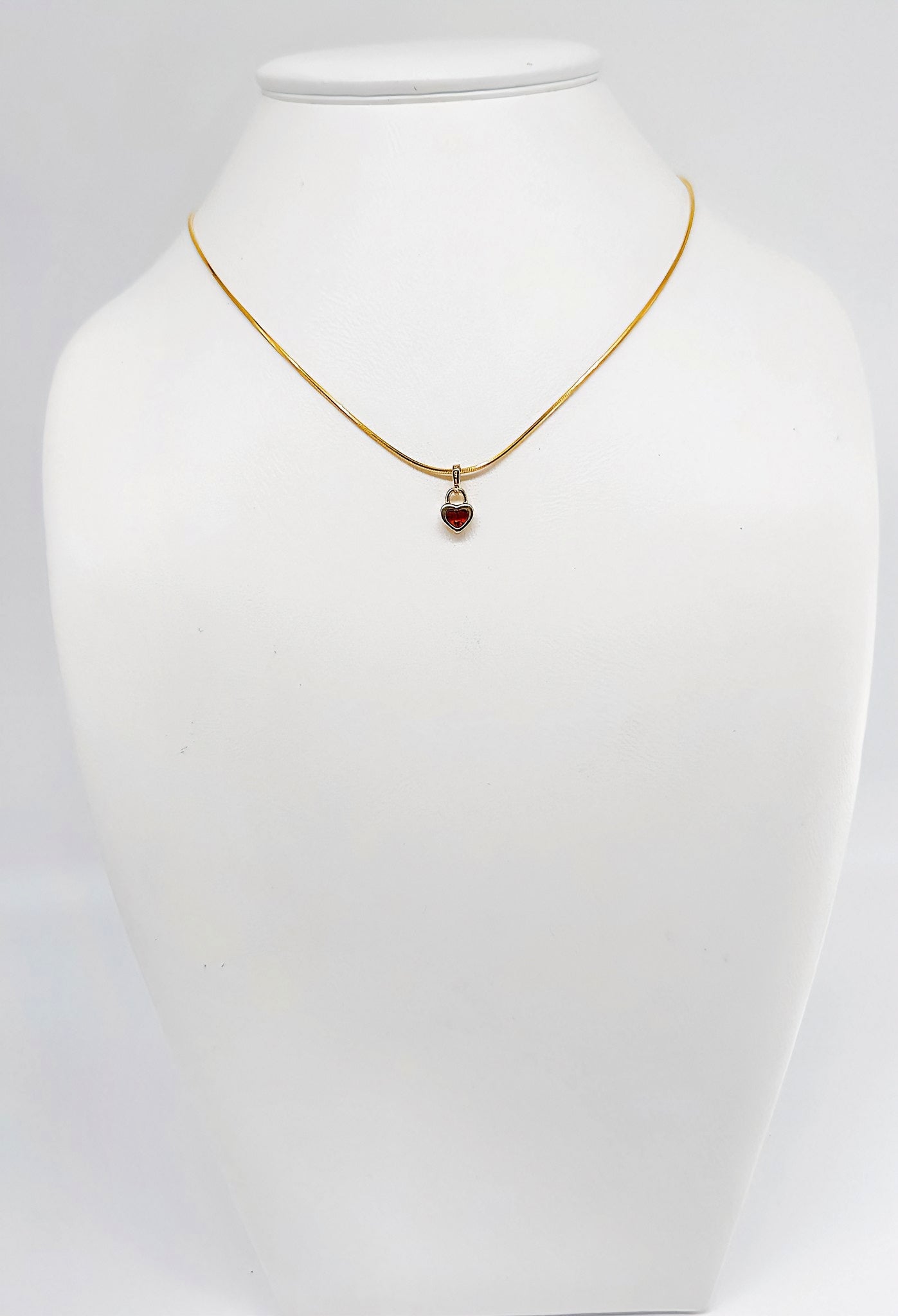 Heart pendant made of amber